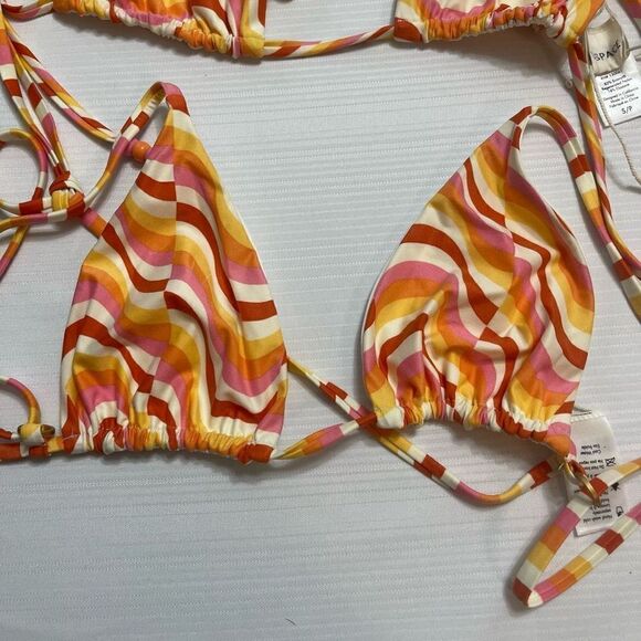 L*SPACE Helena Swirl Bikini Top Small Medium New - Picture 2 of 6